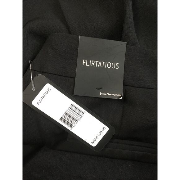 NWT Flirtations Size 15 Young Contemporary Black Slacks Front Slip Pockets - Picture 6 of 6